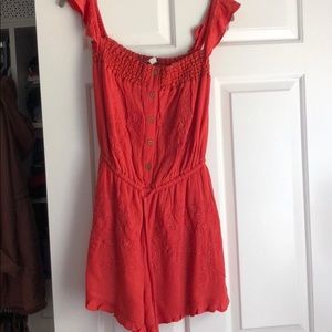 American Eagle orange tube romper